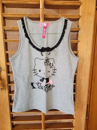 Top Ki-Lara Hello Kitty grigio