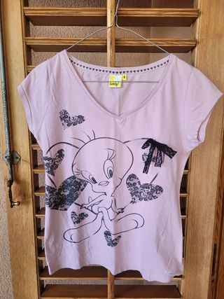 Maglietta Tweety rosa tg S