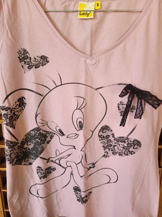 Maglietta Tweety rosa tg S