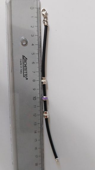 Set  2 braccialetti con parti in argento  caucciù 