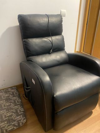 Sillón masaje relax piel sintética negro