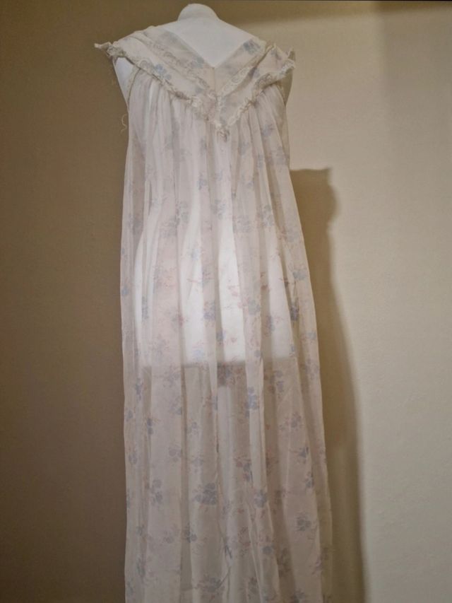 Camicia notte vintage L - Rosa/Bianco