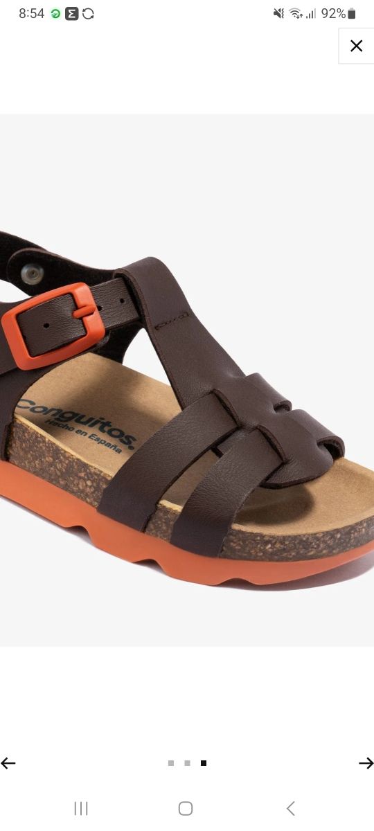 Sandalias niño o niña Bio marrón 
