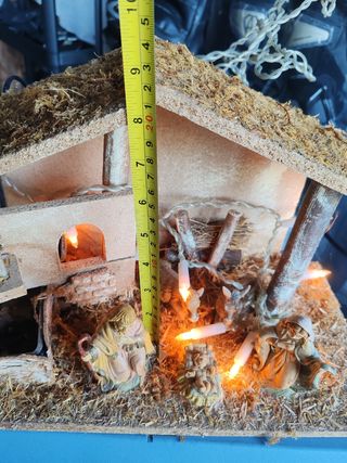 Presepe Natale Ceramica Legno