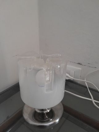 Lampada vintage bianca e argento