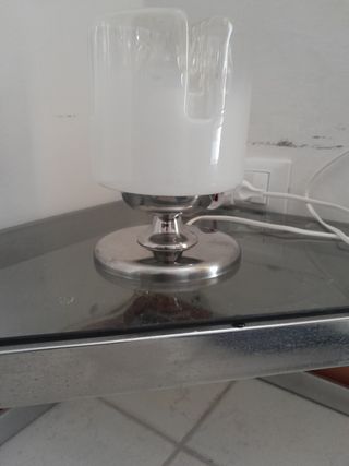 Lampada vintage bianca e argento