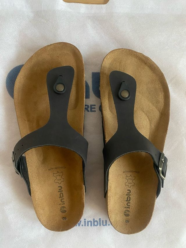 Sandalias inblu negras, talla 40
