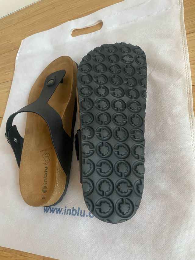 Sandalias inblu negras, talla 40
