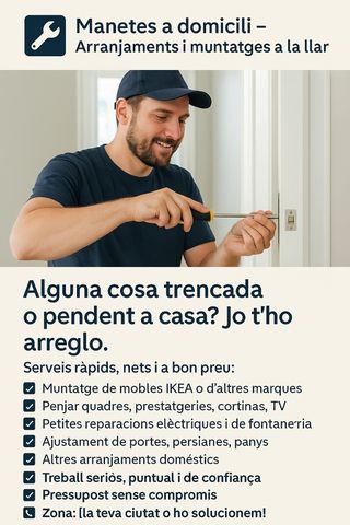 Manetes a domicili – Arranjaments i muntatges llar