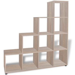 vidaXL Estantería librería en forma de escalera 