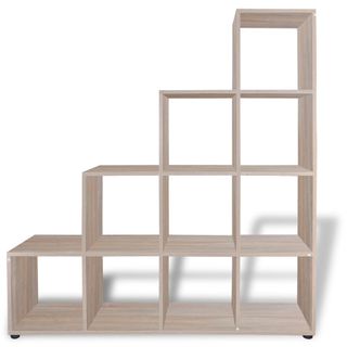 vidaXL Estantería librería en forma de escalera 