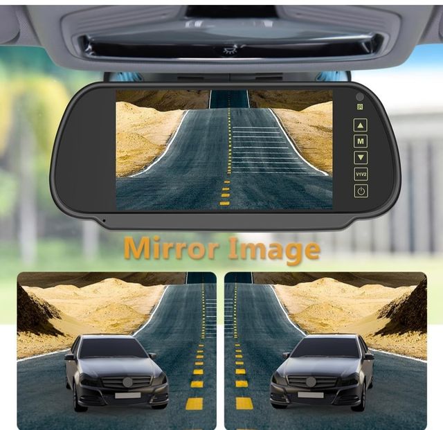 ✅Espejo Retrovisor con Camara Trasera,Pantalla✅
