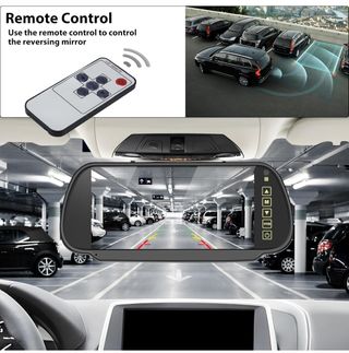 ✅Espejo Retrovisor con Camara Trasera,Pantalla✅