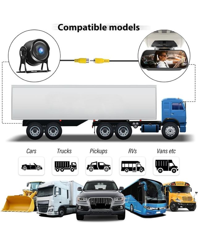 ✅Espejo Retrovisor con Camara Trasera,Pantalla✅