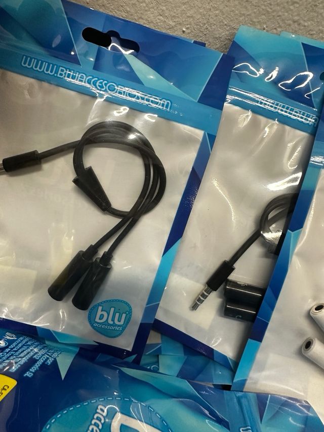 20x Adaptador Jack 3.5mm Blanco Blu