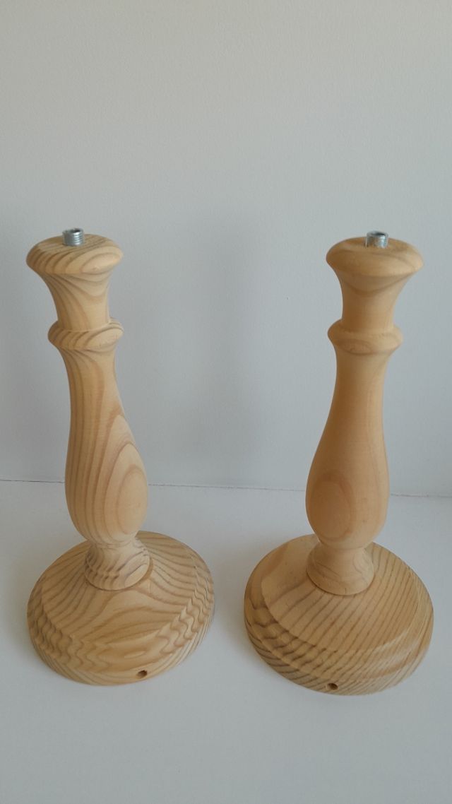 Lote madera manualidades: reloj, bases