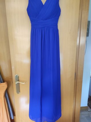 Vestido azul gasa talla S