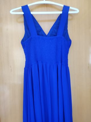 Vestido azul gasa talla S