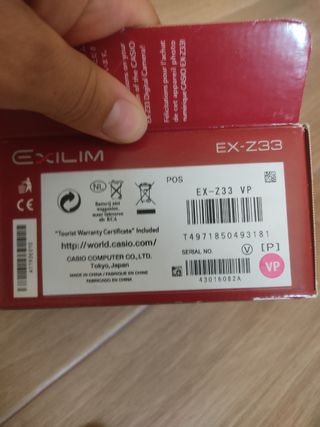 Cámara Casio Exilim EX-Z33 rosa