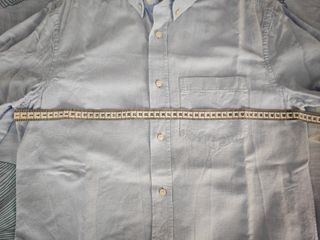 Camisa azul claro algodón-lino