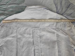 Camisa azul claro algodón-lino