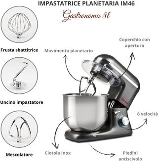 Girmi IM46 Batidora / Amasadora Planetaria 8L Inox