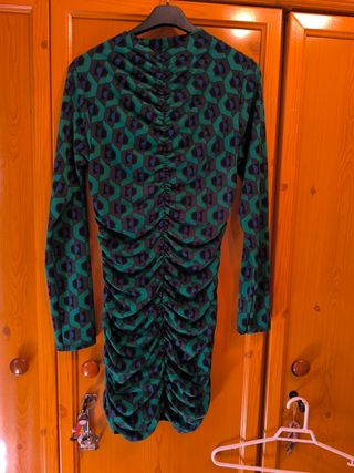 Vestido corto - Licra azul y verde