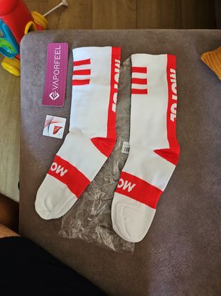 Calcetines ciclismo Motul - Rojos y Blancos
