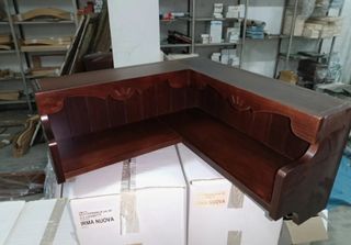 Mensola angolare legno noce