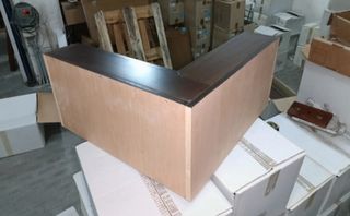 Mensola angolare legno noce