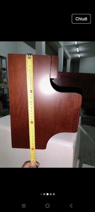 Mensola angolare legno noce