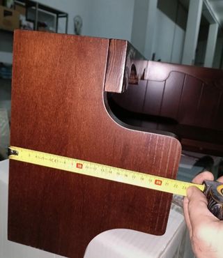 Mensola angolare legno noce