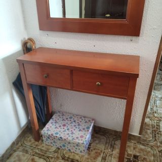 Espejo madera marrón - Mueble entrada