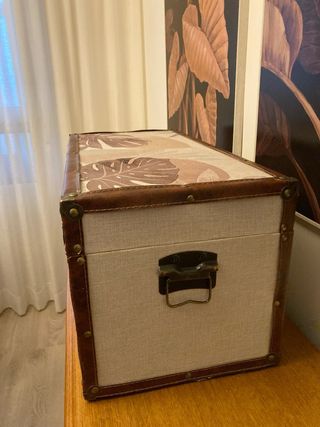 Baúl Decorativo - Beige y Marrón