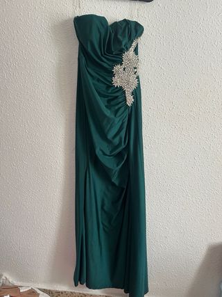Vestido fiesta largo verde