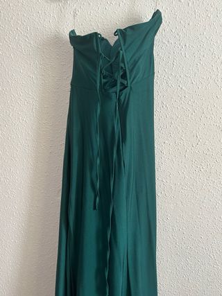 Vestido fiesta largo verde