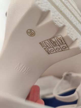 Sandalias plataforma blancas mujer
