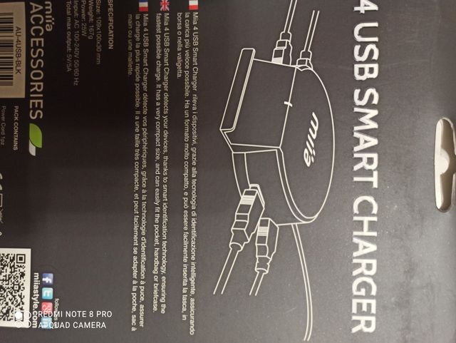 Multiprresa Caricatore USB 4 porte miia