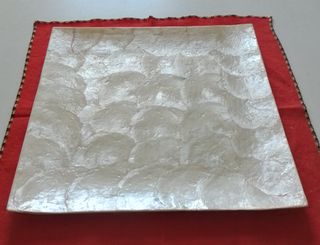 Vassoio madreperla colore panna quadrato