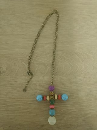 Collar cruz multicolor