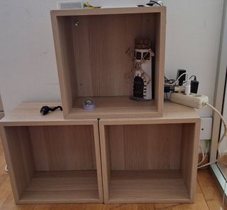 3 Estanterías cubo Ikea - Beige