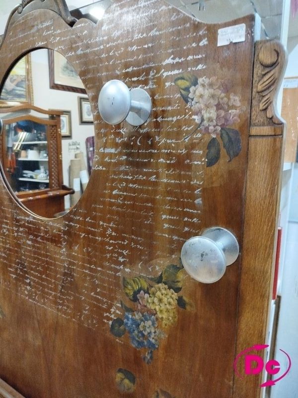 Recibidor vintage espejo redondo y colgadores