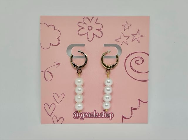 ¡Pendientes “Perla Blanca”!
