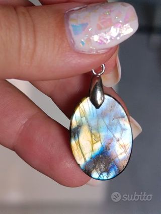 Ciondolo Labradorite blu