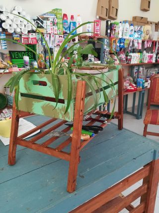 Fioriera in legno shabby chic