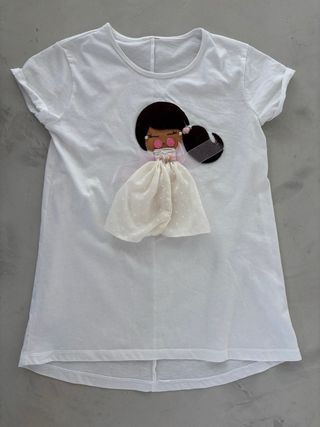Camiseta comunión niña - muñeca. un solo uso.