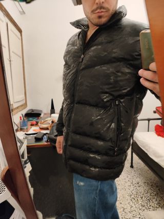 Plumifero Moncler negro camuflaje