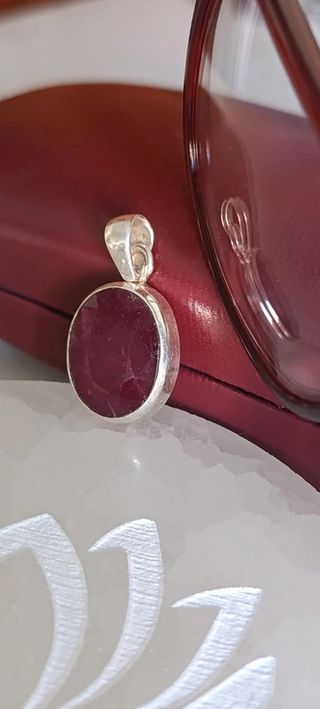 Ciondolo Rubino Argento 925