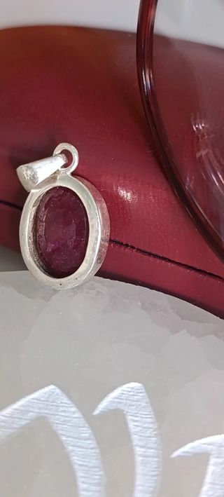 Ciondolo Rubino Argento 925