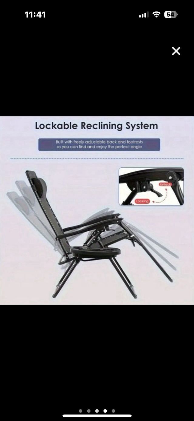 Silla reclinable negra